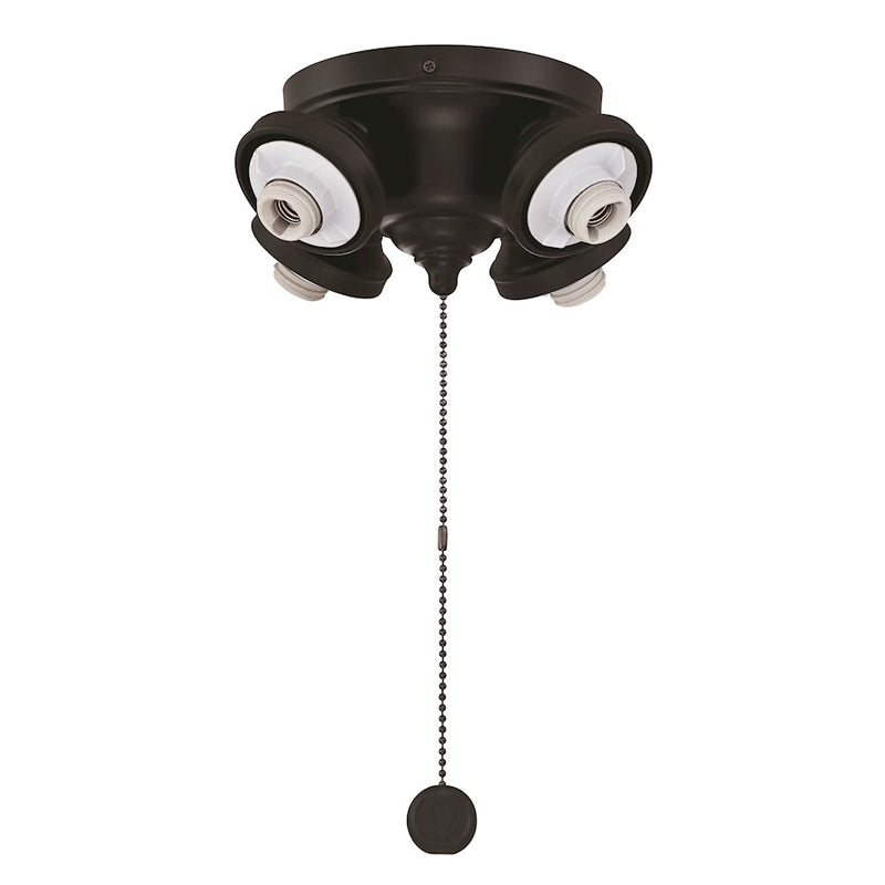 Fanimation Fitters 8in 4-Light Fitter | Black Metal | Ceiling Fan Light | 8 x 8 x 4 in | Model F8BL