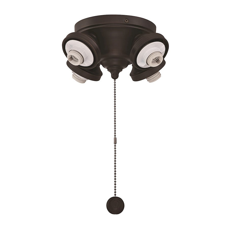 Fanimation Fitters 8in 4-Light Ceiling Fan Light Kit | Dark Bronze | Bedroom & Living Room | 8 x 8 x 4 in | Model F8DZ