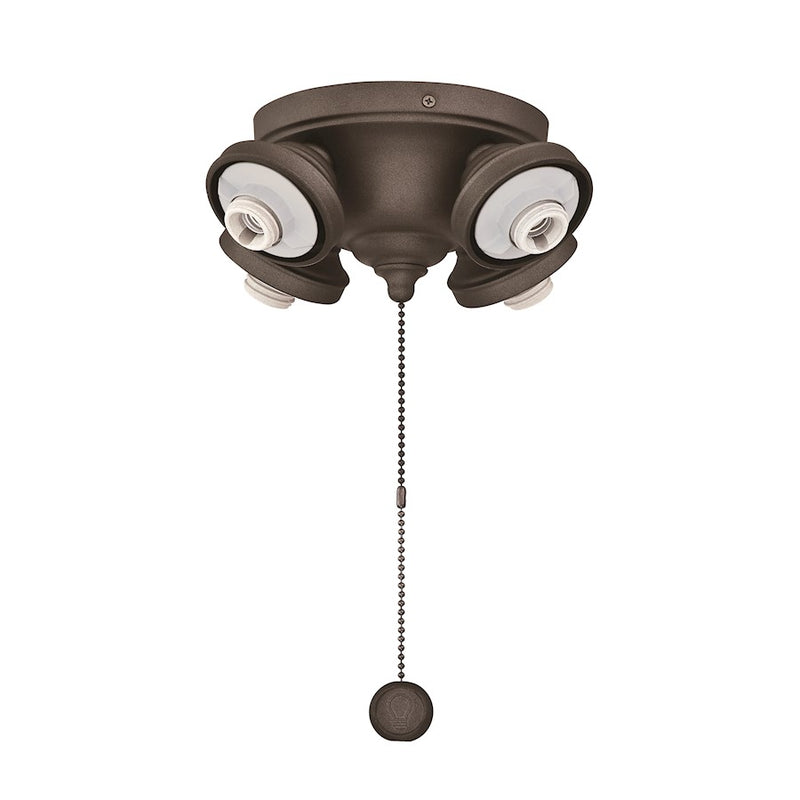 Fanimation Fitters 8in 4-Light Ceiling Fan Light Kit | Matte Greige | Bedroom & Living Room | 8 x 8 x 4 in | Model F8GR