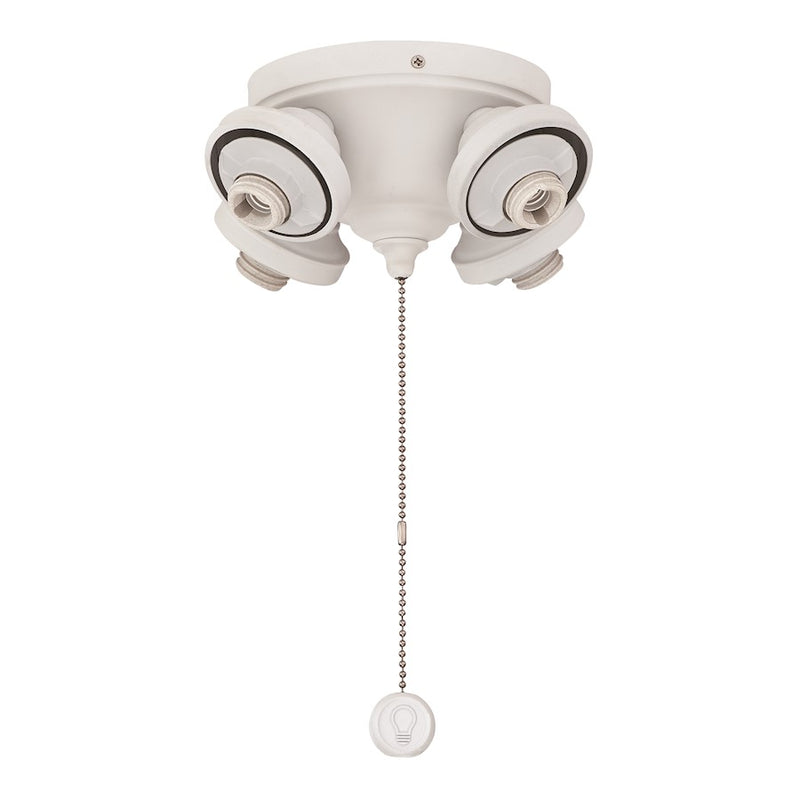 Fanimation Fitters 8in 4-Light Ceiling Fan Light Kit | Matte White | Bedroom & Living Room | 8 x 8 x 4 in | Model F8MW