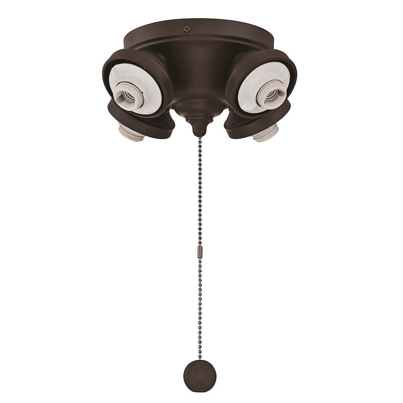 Fanimation Fitters 4-Light Ceiling Fan Light Kit | Oil-Rubbed Bronze Metal | Bedroom & Living Room | 8 x 8 x 4 in, Damp Rated | Model F8OB