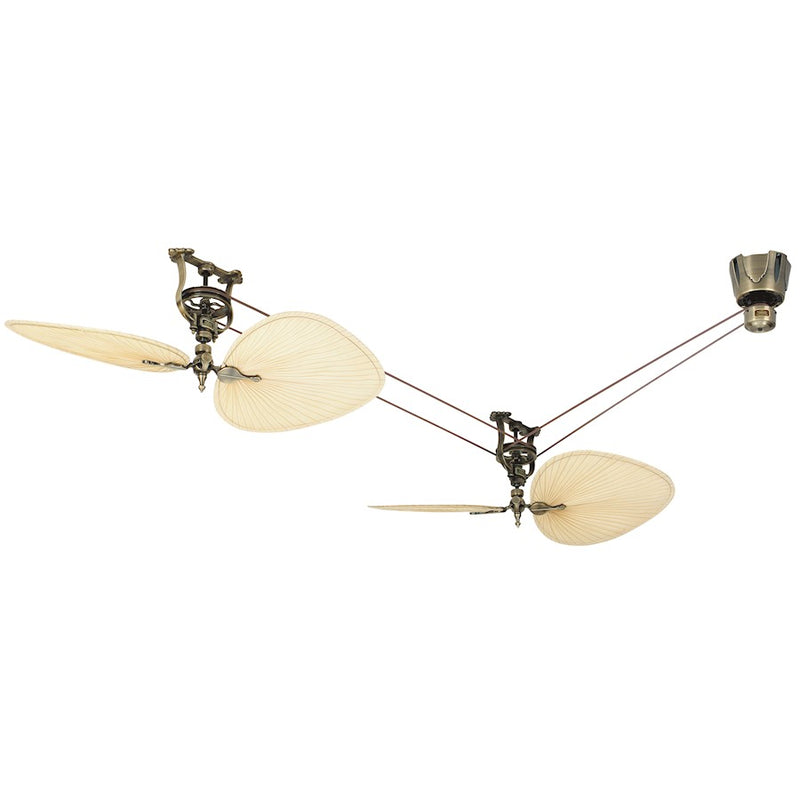 Fanimation Brewmaster Short-Neck 2-Blade Ceiling Fan | Antique Brass and Hardwood Laminate Blades | Living Room & Covered Patio | Model FP10AB