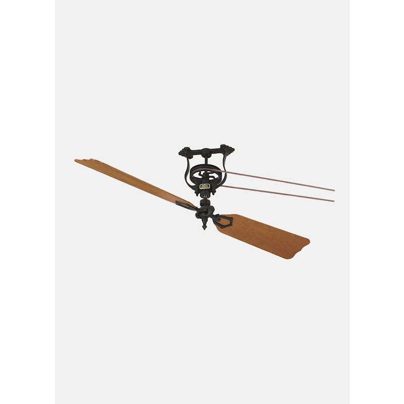Fanimation Brewmaster Short-Neck 2-Blade Ceiling Fan | Black and Hardwood Laminate Blades | Living Room & Covered Patio | Model FP10BL