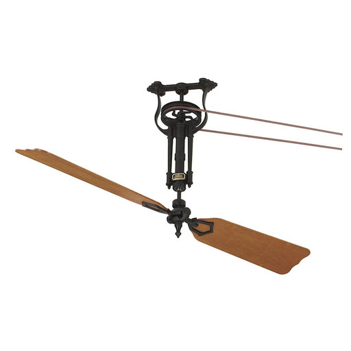 Fanimation Brewmaster Long-Neck 56in 2-Blade Ceiling Fan | Vintage Black | Damp Location Covered Patio & Indoor | 56 x 26 x 26 in | Model FP20BL