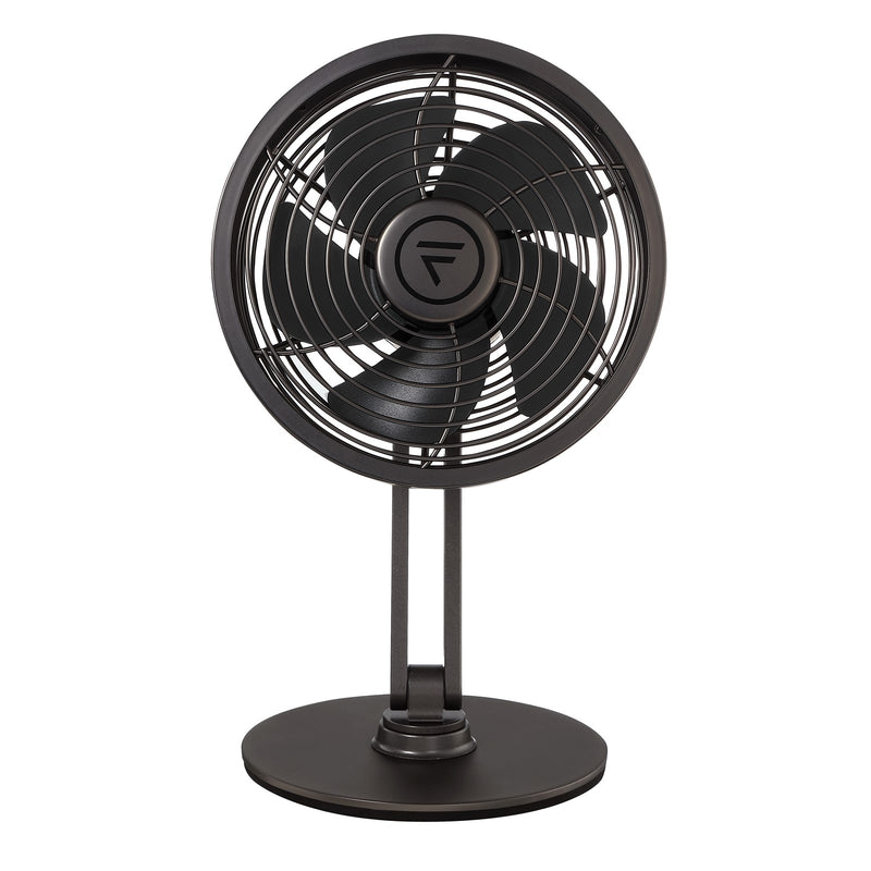Fanimation Flex 5in Portable Desk Fan | Gun Metal Metal Frame | Bedroom & Office Personal Cooling | 5.67 x 5.28 x 11.61 in, USB-Powered | Model FP2605GM