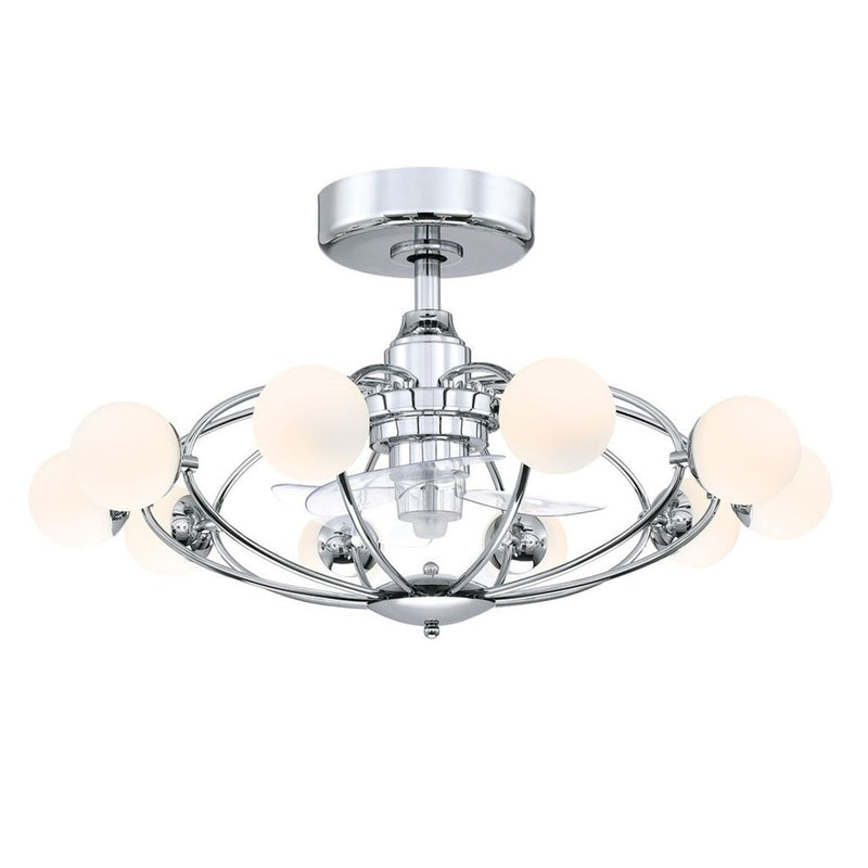 Fanimation Kerring 32" Ceiling Fan/LED Light Kit, Chrome/Clear Blades - FP3073CH
