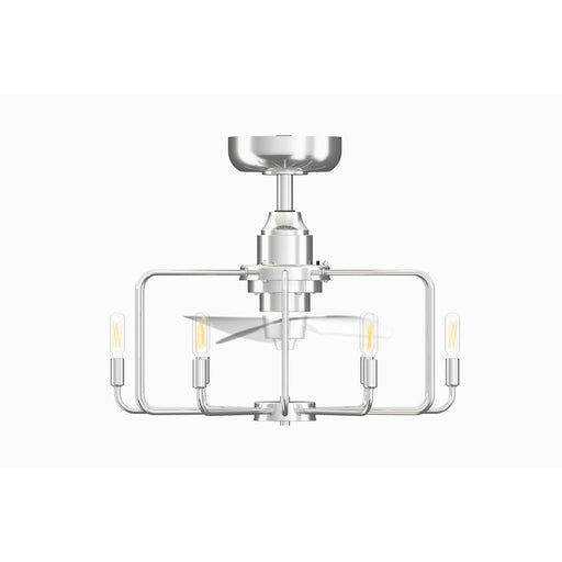 Fanimation Influencer 22" Ceiling Fan/LED Light Kit, Chrome/Clear