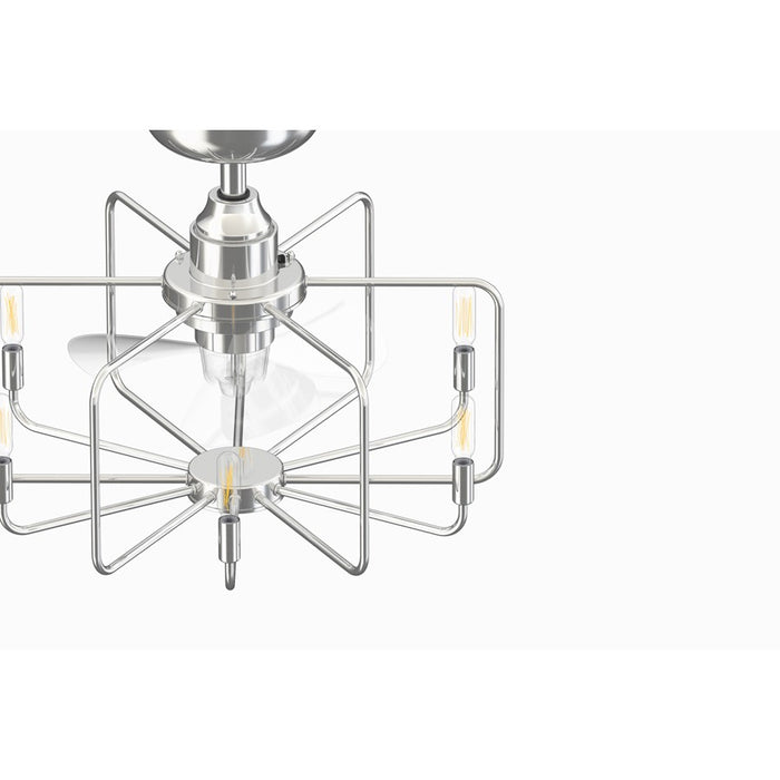 Fanimation Influencer 22" Ceiling Fan/LED Light Kit, Chrome/Clear