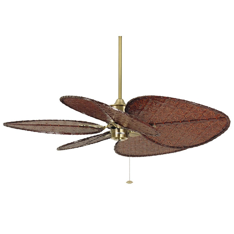 Fanimation Islander 52in Ceiling Fan | Antique Brass Finish | Living Room & Bedroom | 52 x 52 x 17.11 in | Model FP320AB1