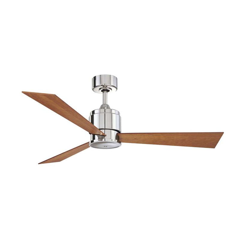 Fanimation Zonix 54in 3-Blade Ceiling Fan | Polished Nickel and Cherry/Walnut Blades | Living Room & Bedroom | 54 x 54 x 15.4 in | Model FP4620PN