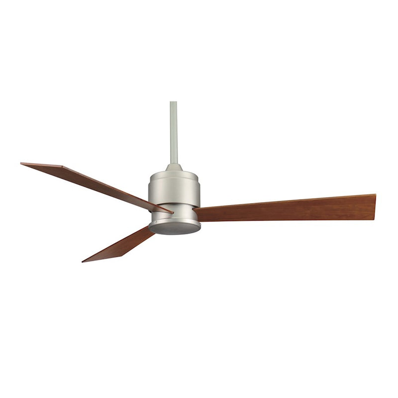Fanimation Zonix 54in 3-Blade Ceiling Fan | Satin Nickel and Cherry/Walnut Blades | Living Room & Bedroom | 54 x 54 x 15.5 in | Model FP4620SN