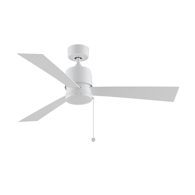 Fanimation Zonix Wet 52in 3-Blade Ceiling Fan | Matte White Composite Blades | Covered Patio & Porch | 4571 CFM | Model FP4640BMWW
