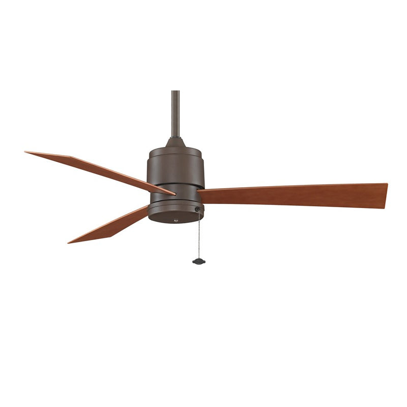 Fanimation Zonix 52in 3-Blade Ceiling Fan | Oil-Rubbed Bronze and Cherry Blades | Covered Patio & Porch | 52 x 52 x 15 in | Model FP4640OB
