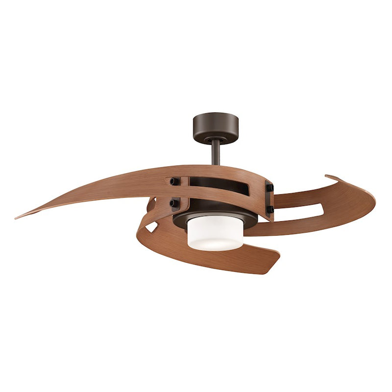 Fanimation Avaston 52in 3-Blade Ceiling Fan with Light | Oil-Rubbed Bronze and Cherry Blades | Living Room & Bedroom | Model FP6210OB