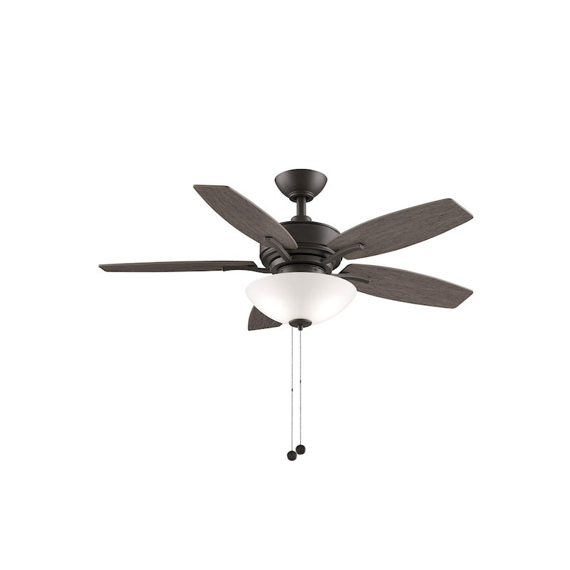 Fanimation Aire Deluxe 44in 2-Light Ceiling Fan | Transitional Matte Greige and Weathered Wood Blades | Bedroom & Living Room | Model FP6245BGR
