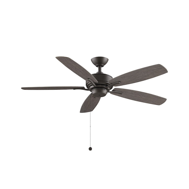 Fanimation Aire Deluxe 52in 5-Blade Ceiling Fan | Matte Greige and Weathered Wood | Living Room & Bedroom | 52 x 52 x 13 in | Model FP6284GR