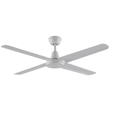 Fanimation Ascension 56in 4-Blade Ceiling Fan | Minimalist Matte White and Matte White Blades | Covered Patio & Bedroom | Model FP6717MW