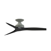 Fanimation Spitfire 48in Flush Mount 3-Blade Ceiling Fan | Antique Graphite and Black Buttonwood Blades | Covered Patio | Model FP6721BAGP-48BL-F
