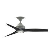 Fanimation Spitfire 48in 3-Blade Ceiling Fan with LED Light Kit | Antique Graphite and Black Buttonwood Blades | Covered | Model FP6721BAGP-48BL-LK