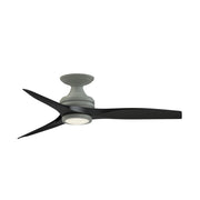 Fanimation Spitfire 48in Flush Mount 3-Blade Ceiling Fan with LED Light Kit | Antique Graphite and Black Buttonwood | Model FP6721BAGP-48BL-LK-F