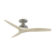 Fanimation Spitfire 48in Flush 3-Blade Ceiling Fan | Antique Graphite and Light Oak Buttonwood | Low Ceiling & Sunroom | Model FP6721BAGP-48LO-F