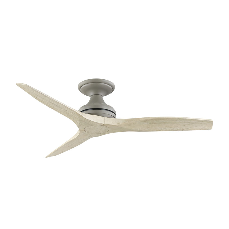 Fanimation Spitfire 48in Flush 3-Blade Ceiling Fan | Antique Graphite and Light Oak Buttonwood | Low Ceiling & Sunroom | Model FP6721BAGP-48LO-F