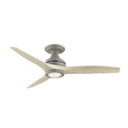 Fanimation Spitfire 48in Flush 3-Blade LED Ceiling Fan | Antique Graphite and Light Oak Buttonwood | Low Ceiling | Model FP6721BAGP-48LO-LK-F