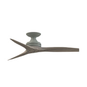 Fanimation Spitfire 48in Flush Ceiling Fan | Industrial Antique Graphite and Weathered Wood | Covered Patio & Low Ceiling | Model FP6721BAGP-48WE-F
