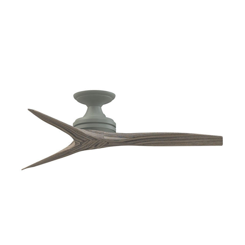 Fanimation Spitfire 48in Flush Ceiling Fan | Industrial Antique Graphite and Weathered Wood | Covered Patio & Low Ceiling | Model FP6721BAGP-48WE-F