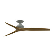 Fanimation Spitfire 60in Flush 3-Blade Ceiling Fan | Antique Graphite and Koa Wood | Covered Patio & Sunroom | Model FP6721BAGP-60K-F