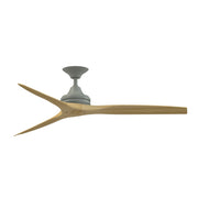 Fanimation Spitfire 60in 3-Blade Ceiling Fan | Antique Graphite and Natural Buttonwood | Covered Patio, Porch & Sunroom | Model FP6721BAGP-60N