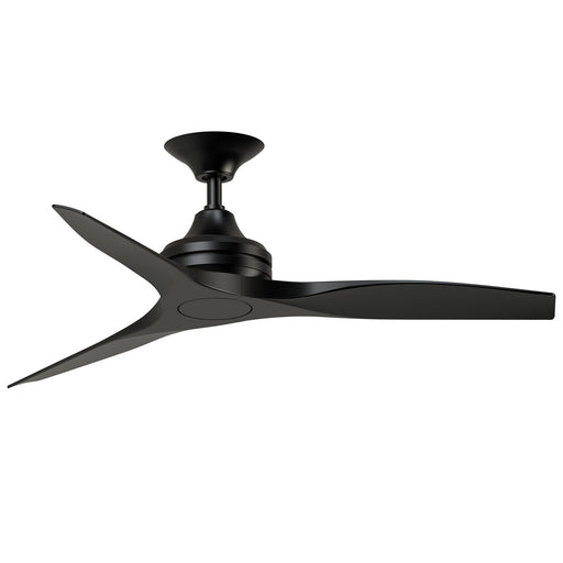Fanimation Spitfire 48in 3-Blade Ceiling Fan | Black Buttonwood and Black Blades | Covered Patio & Sunroom | 48 x 48 x 12 in | Model FP6721BBL-48BL
