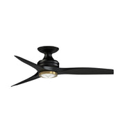 Fanimation Spitfire 48in 1-Light Ceiling Fan | Industrial Black and Brushed Satin Brass with Black Buttonwood Blades | Model FP6721BBL-48BL-LKBBS-F
