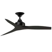 Fanimation Spitfire 48in Ceiling Fan | Industrial Black with Dark Walnut Buttonwood Blades | Covered Patio & Sunroom | Model FP6721BBL-48DWA