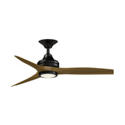 Fanimation Spitfire 48in 3-Light Ceiling Fan | Black and Koa Wood Blades | Covered Patio & Sunroom | 48 x 48 x 13.71 in | Model FP6721BBL-48K-LK