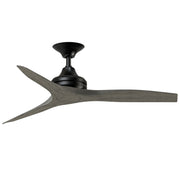 Fanimation Spitfire 48in Ceiling Fan | Black and Weathered Wood Buttonwood Blades | Covered Patio, Porch & Sunroom | Model FP6721BBL-48WE