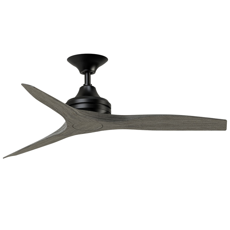 Fanimation Spitfire 48in Ceiling Fan | Black and Weathered Wood Buttonwood Blades | Covered Patio, Porch & Sunroom | Model FP6721BBL-48WE