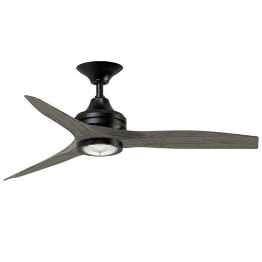 Fanimation Spitfire 48in 3-Light LED Ceiling Fan | Black and Weathered Wood | Covered Patio & Sunroom | 48 x 48 x 13.71 in | Model FP6721BBL-48WE-LK
