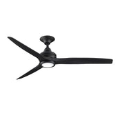 Fanimation Spitfire 60in 1-Light Ceiling Fan | Black Buttonwood and Black LED | Covered Patio & Porch | 60 x 60 x 13.71 in | Model FP6721BBL-60BL-LK