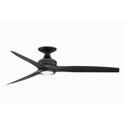 Fanimation Spitfire 60in Flush 1-Light Ceiling Fan | Black Buttonwood and Black LED | Covered Patio & Porch | Model FP6721BBL-60BL-LK-F