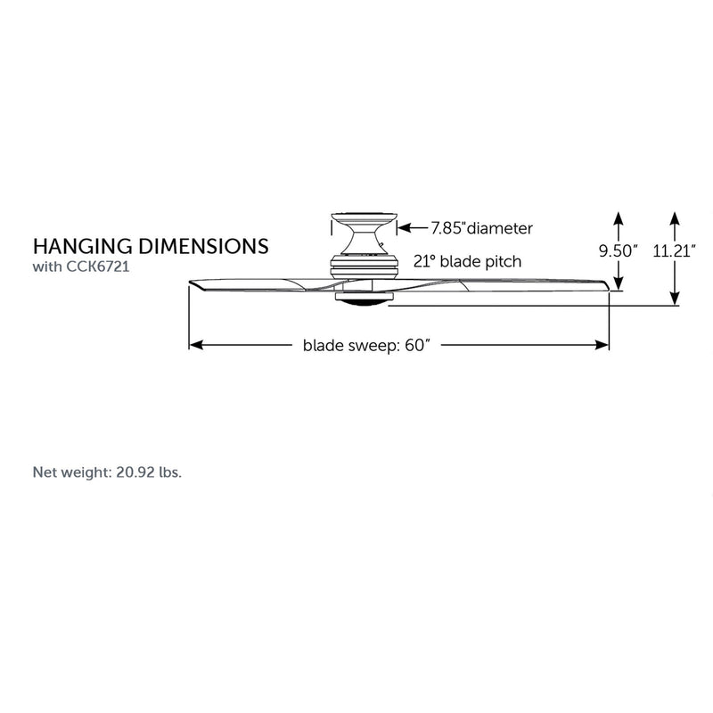 Fanimation Spitfire 60in Flush 3-Blade Ceiling Fan | Black and Koa Wood Blades | Covered Patio, Porch, Sunroom, Bathroom | Model FP6721BBL-60K-F