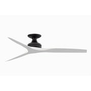 Fanimation Spitfire 60in Flush 3-Blade Ceiling Fan | Black and Matte White | Covered Patio & Low Ceiling | 60 x 60 x 9.5 in | Model FP6721BBL-60MW-F