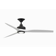 Fanimation Spitfire 60in 3-Blade LED Ceiling Fan | Black and Matte White | Covered Patio & Sunroom | 60 x 60 x 13.71 in | Model FP6721BBL-60MW-LK
