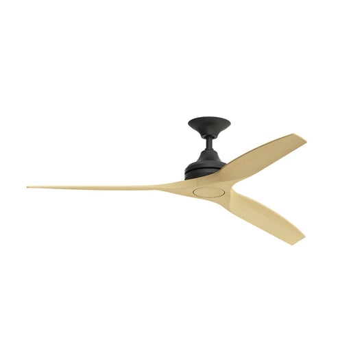 Fanimation Spitfire 60in 3-Blade Ceiling Fan | Black and Natural Buttonwood | Covered Patio, Porch & Sunroom | 5227 CFM, Damp | Model FP6721BBL-60N