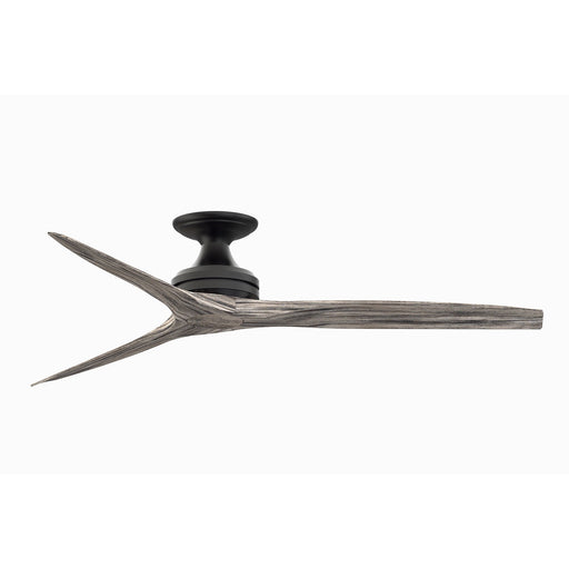 Fanimation Spitfire 60in Flush Mount Ceiling Fan | Black and Weathered Wood | Low Ceiling Rooms | 60 x 60 x 9.5 in, 4006 CFM | Model FP6721BBL-60WE-F