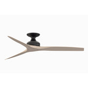 Fanimation Spitfire 60in Flush Mount Ceiling Fan | Black and White Washed Buttonwood | Covered Porch & Sunroom | Model FP6721BBL-60WW-F