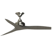 Fanimation Spitfire 48in 3-Blade Ceiling Fan | Brushed Nickel and Weathered Wood | Covered Patio & Sunroom | 48 x 48 x 12 in | Model FP6721BBN-48WE