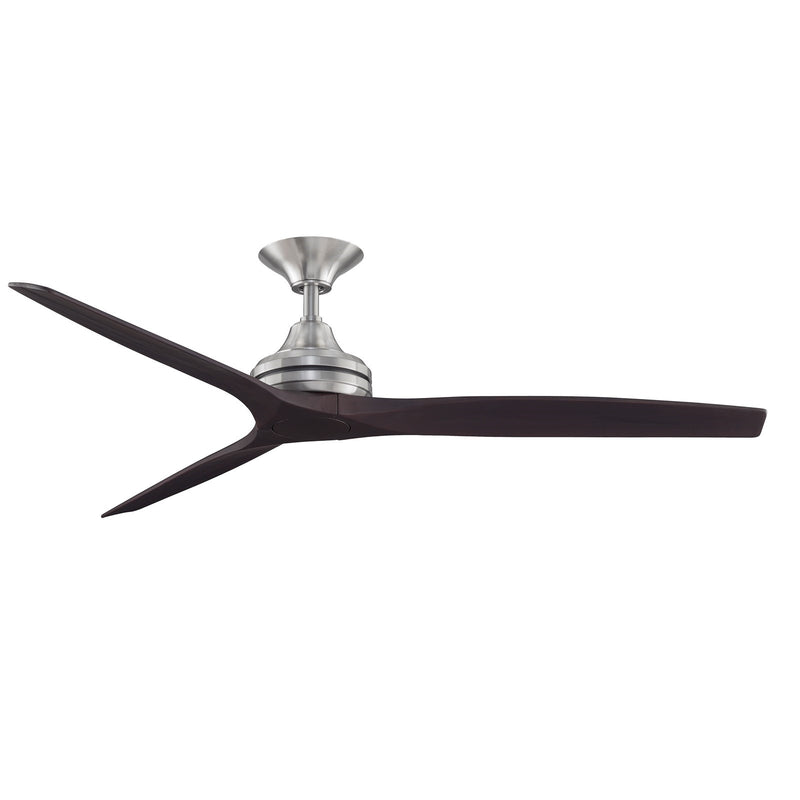 Fanimation Spitfire 60in 3-Blade Ceiling Fan | Brushed Nickel and Dark Walnut | Covered Patio & Sunroom | 60 x 60 x 12 in | Model FP6721BBN-60DWA