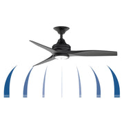 Fanimation Spitfire 48in 3-Blade Ceiling Fan | Brushed Satin Brass and Koa Wood Blades | Covered Patio & Sunroom | Model FP6721BBS-48K