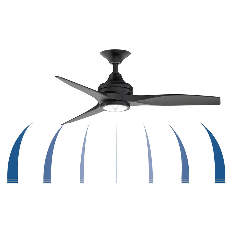 Fanimation Spitfire 48in 3-Blade Ceiling Fan | Brushed Satin Brass and Koa Wood Blades | Covered Patio & Sunroom | Model FP6721BBS-48K